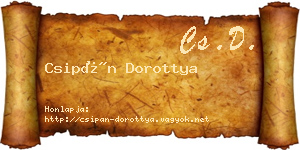 Csipán Dorottya névjegykártya
