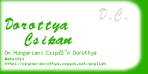 dorottya csipan business card